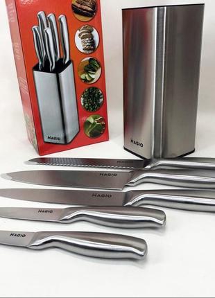 Универсальный кухонный ножовой набор magio mg-1094 5 шт, поварские кухонные ножи набор