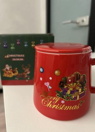 Новорічна керамічна чашка