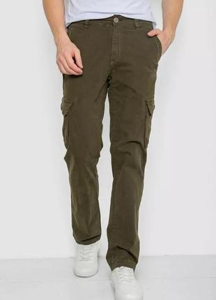 Штани чоловічі з кишенями , колір хакі