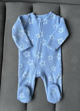 Флисовый человечек комбинезон 3-6 68