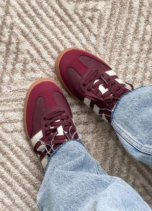 Женские кроссовки samba og maroon