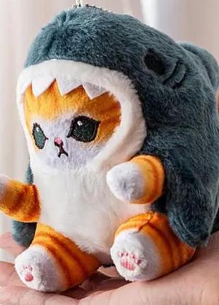 Игрушка мягкая котик акула аниме / anime cat mofusand plush toy высота 22 см