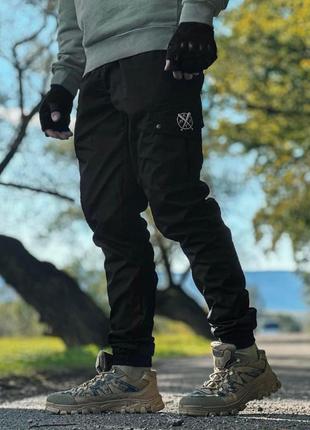 Зимові чоловічі карго штани black