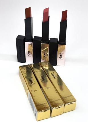 Помада для губ yves rouge pur couture the slimglow mate