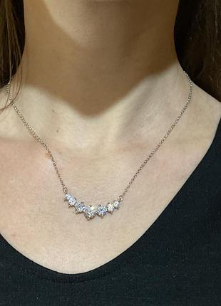 Чокер стразы новогодний подвеска колье вечерние камушки праздничное ожерелья