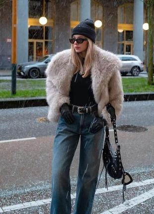 Шуба в стиле олд мани, zara