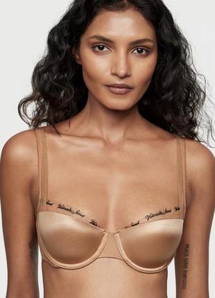 Бюст трусики victoria's secret very sexy телесный беж с сеточкой лиф бюстгальтер