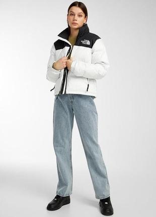 Біла куртка жіноча the north face тепла зимова