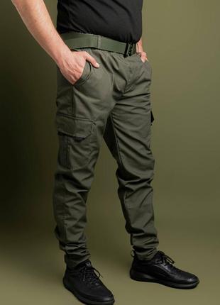Мужские зимние карго брюки basic olive