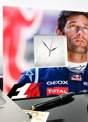 Часы "марк уэббер. mark webber. формула 1. formula f1" подарок для фанатов автогонок,...