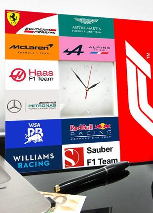 Часы "команды формула 1. formula f1" сувенир для фанатов автогонок, украшение спальни,...