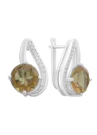 Сережки срібло зі султанить султитом 7.51ct