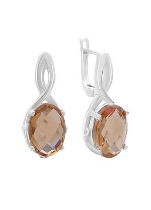 Сережки срібло зі султанить султитом 3.838ct