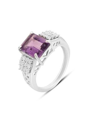 Кольцо серебро с аметистом 3.593ct (17/18.5 см)