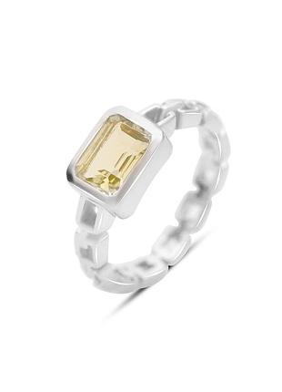 Кольцо серебро с зеленим кварцем 1.333ct (18.5см)