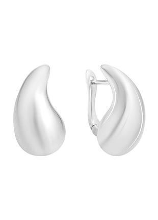 Сережки срібло без каменів