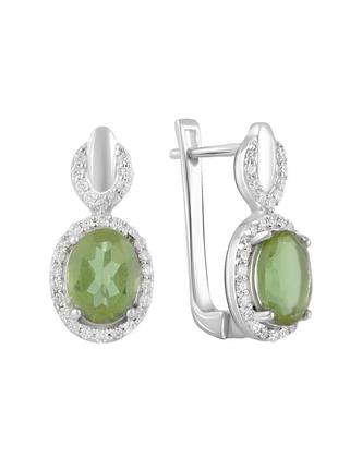 Сережки срібло зі султанить султитом 3.583ct