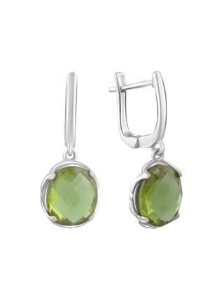 Сережки срібло зі султанить султанітом 9.5ct