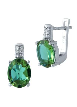 Сережки срібло зі султанить султаном 5.206ct