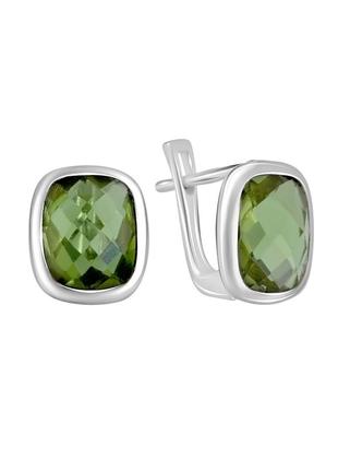 Сережки срібло зі султанить султитом 5.832ct