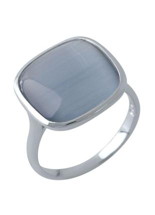 Кольцо серебро с кошачьим глазом 10.24ct (17.5см)