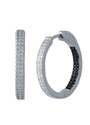 Серьги серебро с фианитами