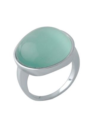 Кольцо серебро с кошачьим глазом 18.469ct (17см)