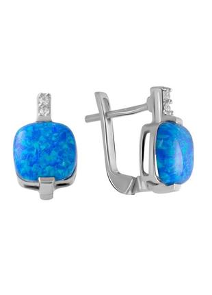 Серьги серебро с опалом 2.658ct