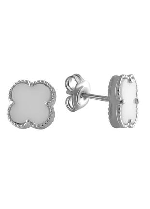 Сережки срібло з керамікою