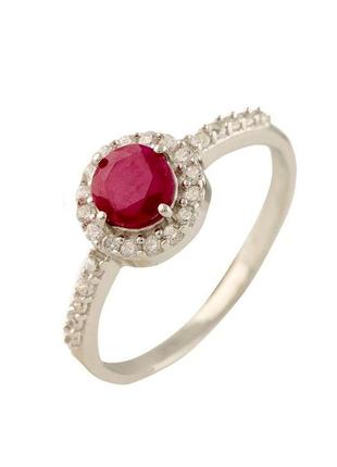 Кольцо серебро с рубином 1.05ct (17см)