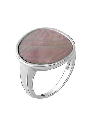 Кільце срібло з перламутром (17 см)