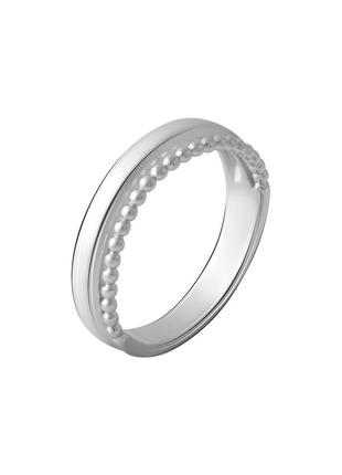 Кольцо серебро без камней (16/16.5 см)