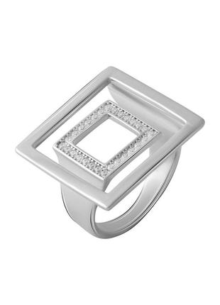 Кольцо серебро с фианитами (16.5/17.5 см)