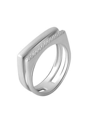 Кольцо серебро с фианитами (16.5см)