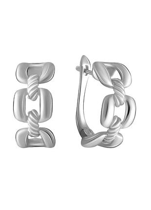 Серьги серебро без камней