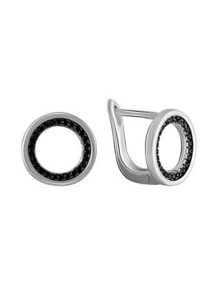 Серьги серебро с фианитами