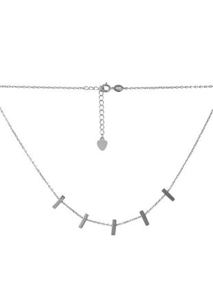 Колье серебро без камней (400-450мм)
