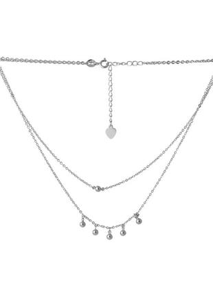 Колье серебро без камней (400-450мм)