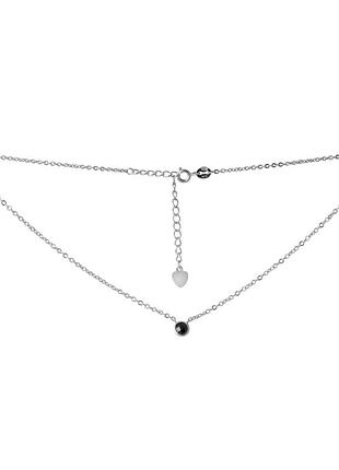 Колье серебро с фианитами (350-400мм)