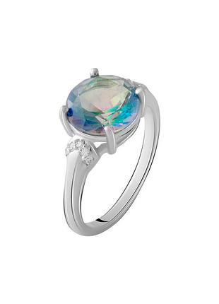 Кольцо серебро с мистик топазом 6.555ct (17.5см)