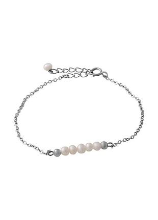 Браслет серебро с жемчугом барочным (17-20см)