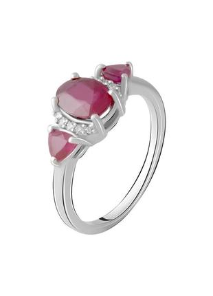 Кольцо серебро с рубином 2.542ct (17.5/18.5 см)