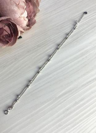 Браслет серебро без камней (17-20см)