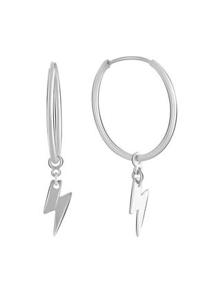 Серьги серебро без камней