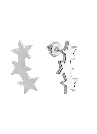 Серьги серебро без камней