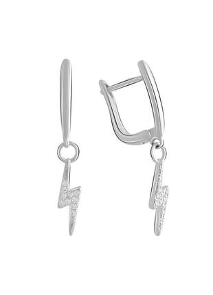 Серьги серебро с фианитами