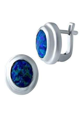 Серьги серебро с опалом 2.2ct