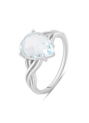Кільце срібло з топазом 8.05ct (17/18.5 см)