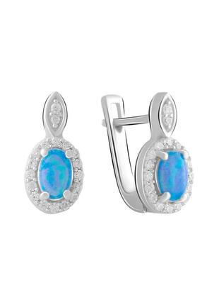 Серьги серебро с опалом 0.325ct