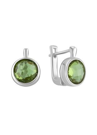 Сережки срібло зі султанить султитом 1.988ct